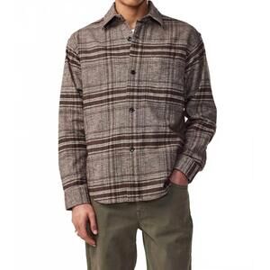 NEW NN07 adwin checked overshirt in cream check